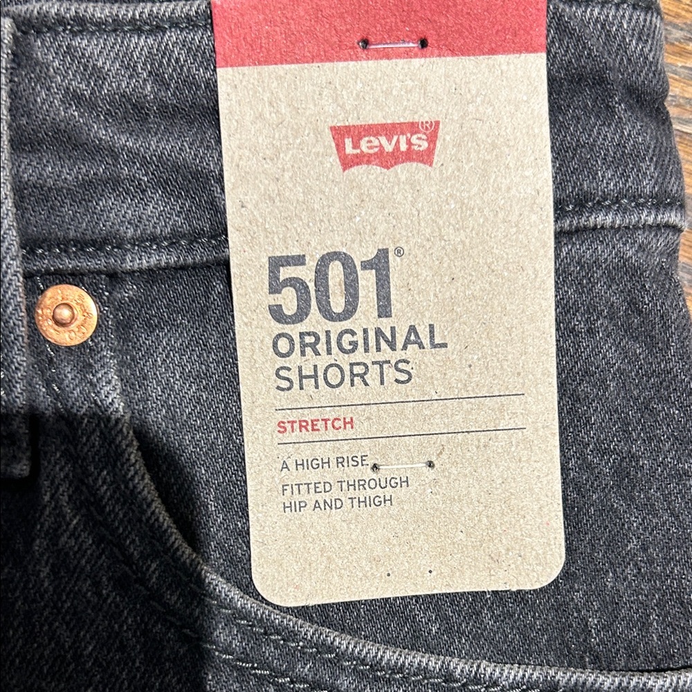 Levi's Women's Dark Denim Jean Shorts - Picture 11 of 11